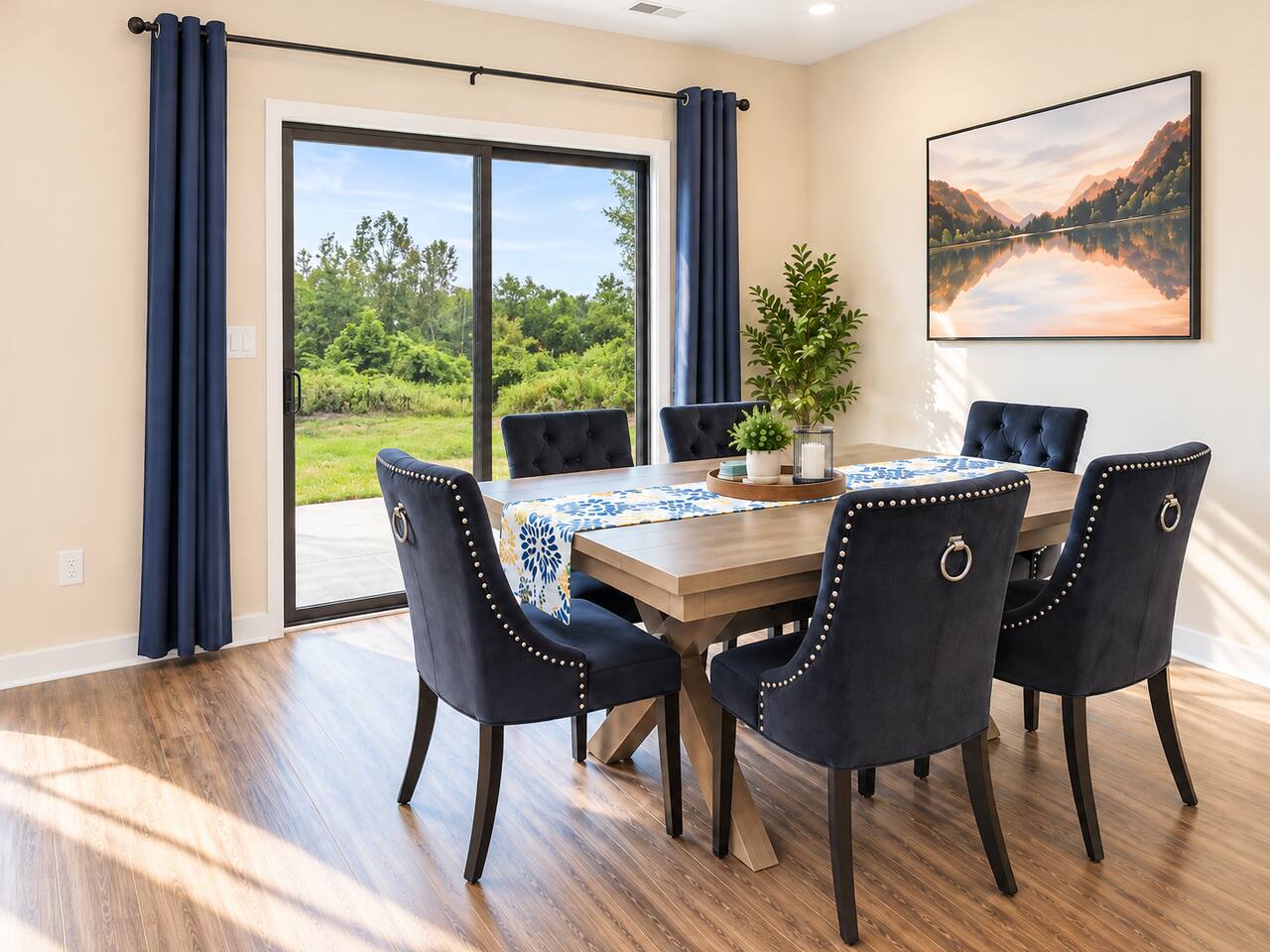 Spacious Dining Area for Family Meals – This inviting dining area offers plenty of room for family gatherings and dinner parties in your Charlotte townhouse.
