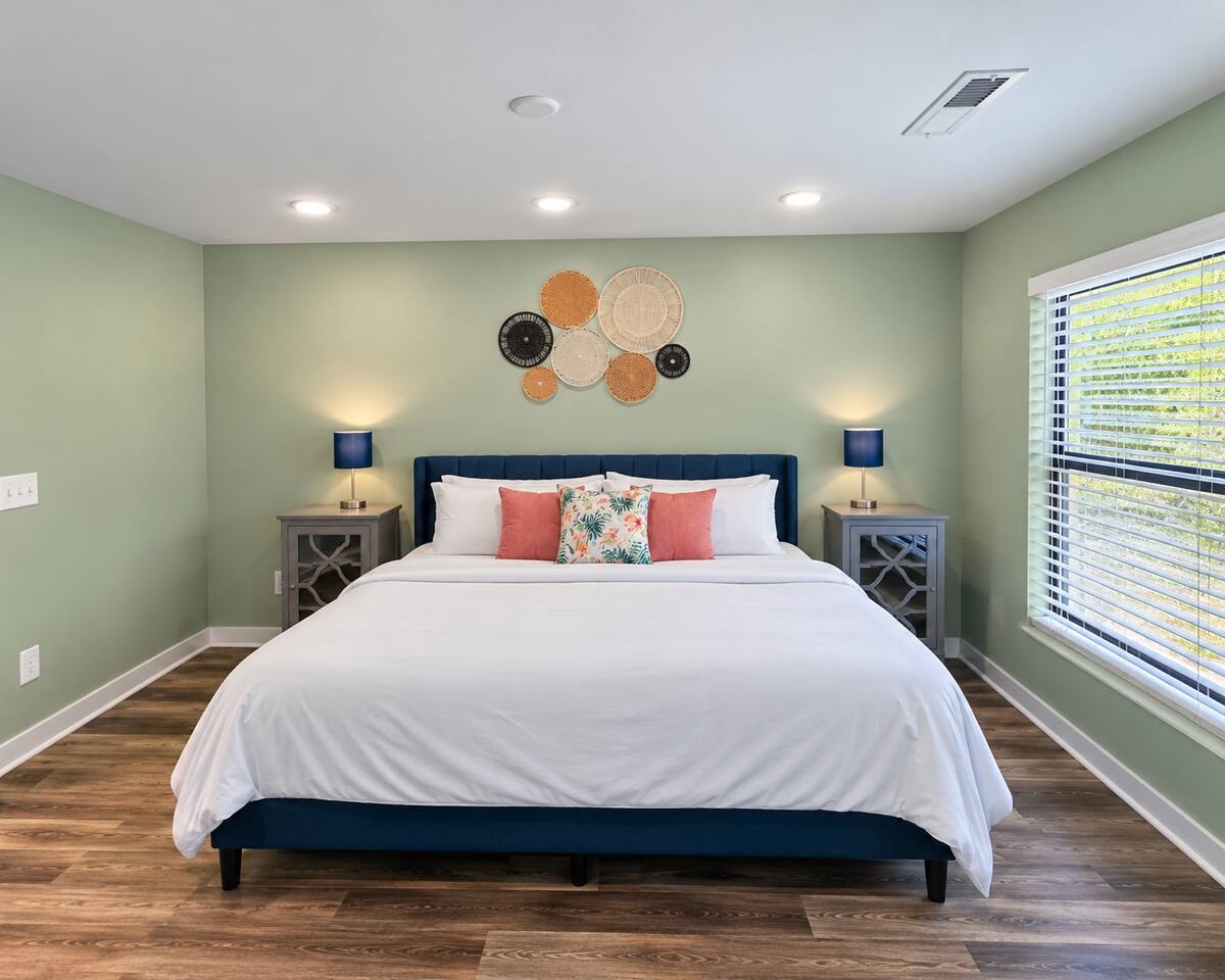 Bright & Airy Master Bedroom – This spacious master bedroom offers plenty of room for all your furniture, with gorgeous natural light streaming through windows.