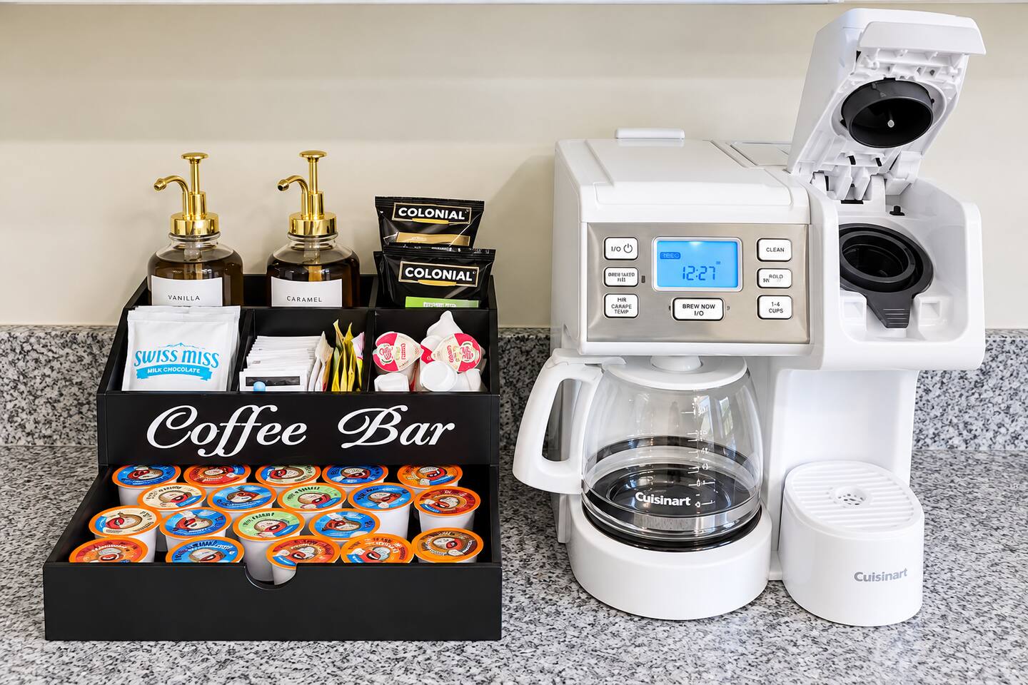 We got the coffee bar for our guests- brew & enjoy in the famous townhouse of  North Carolina.