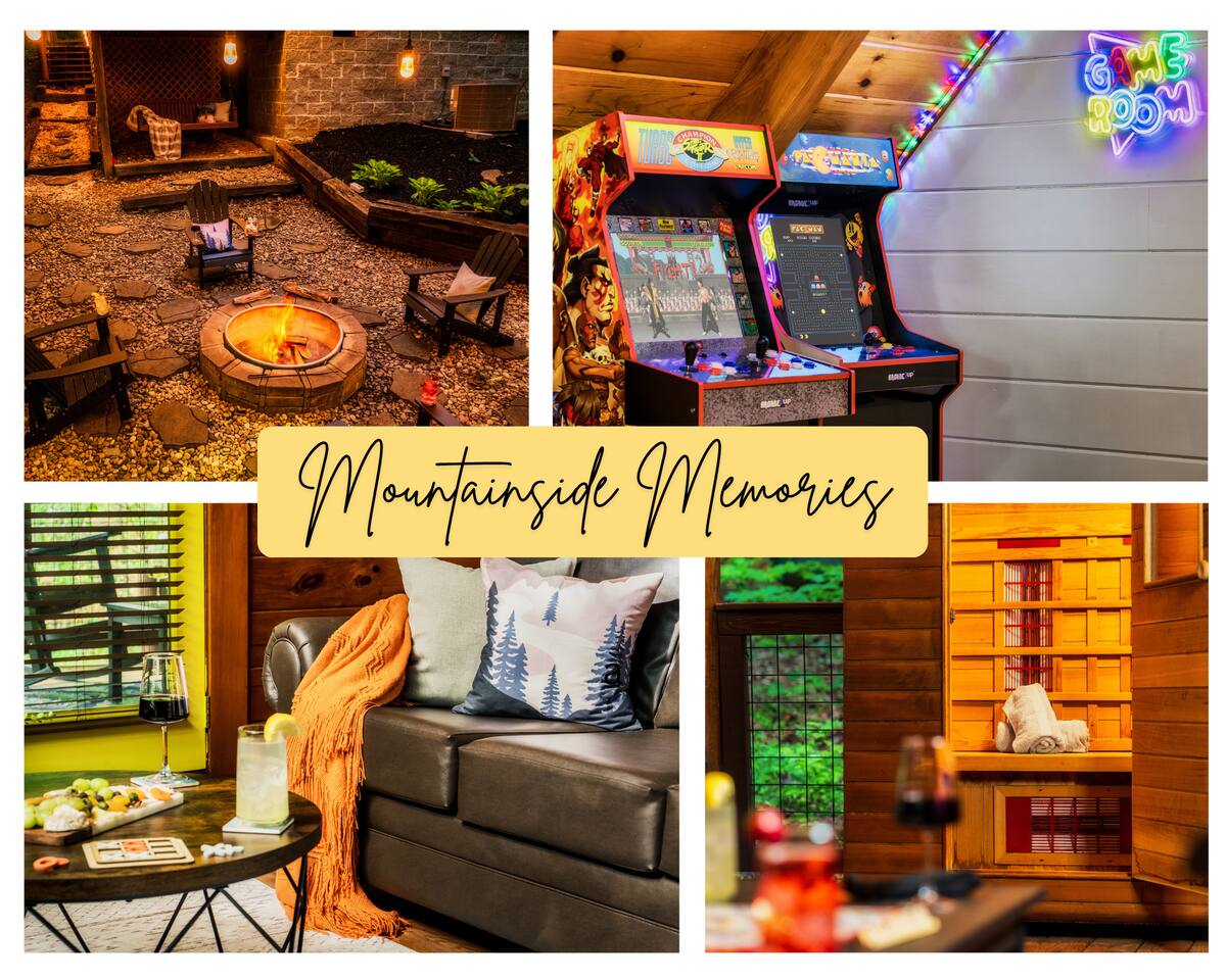 Winter Promos! Fire Pit! Sauna, Hot Tub, Arcade!