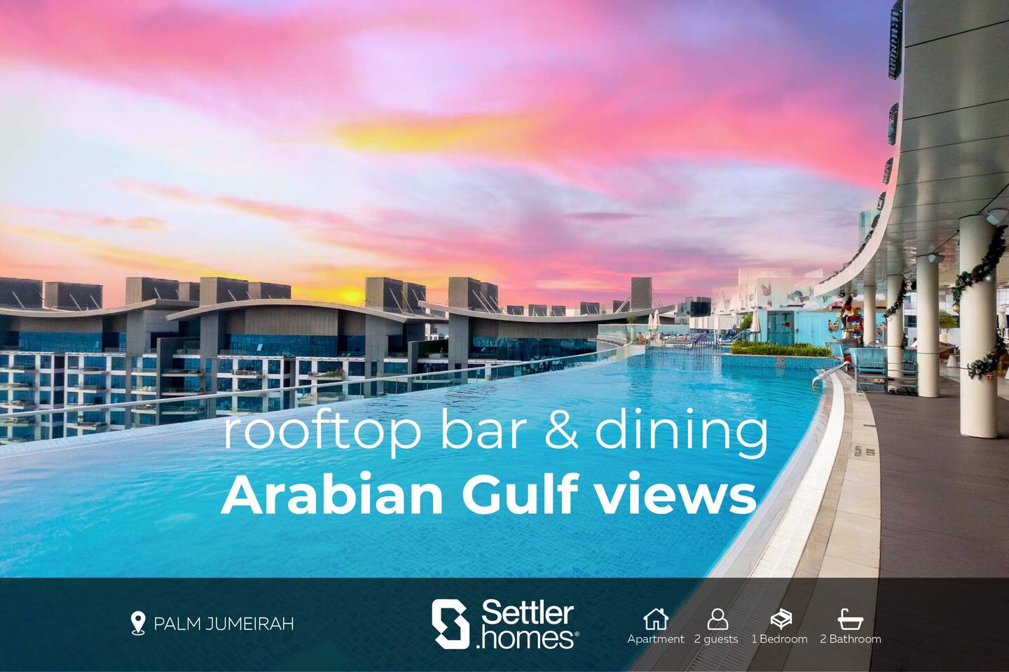 Private Beach, Free Infinity Pool -1BR Beachfront