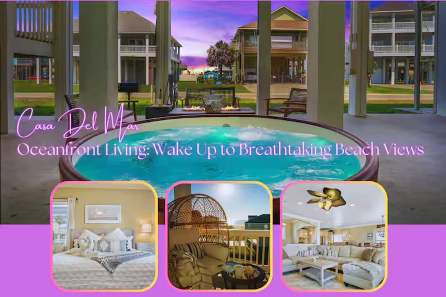 4BR Ocean View • Hot Tub • Game Room • Sleeps 12