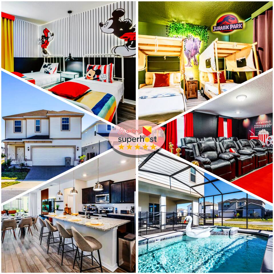 MAGIC! 7br Disney 8 mi-Free Resort/Free pool heat!