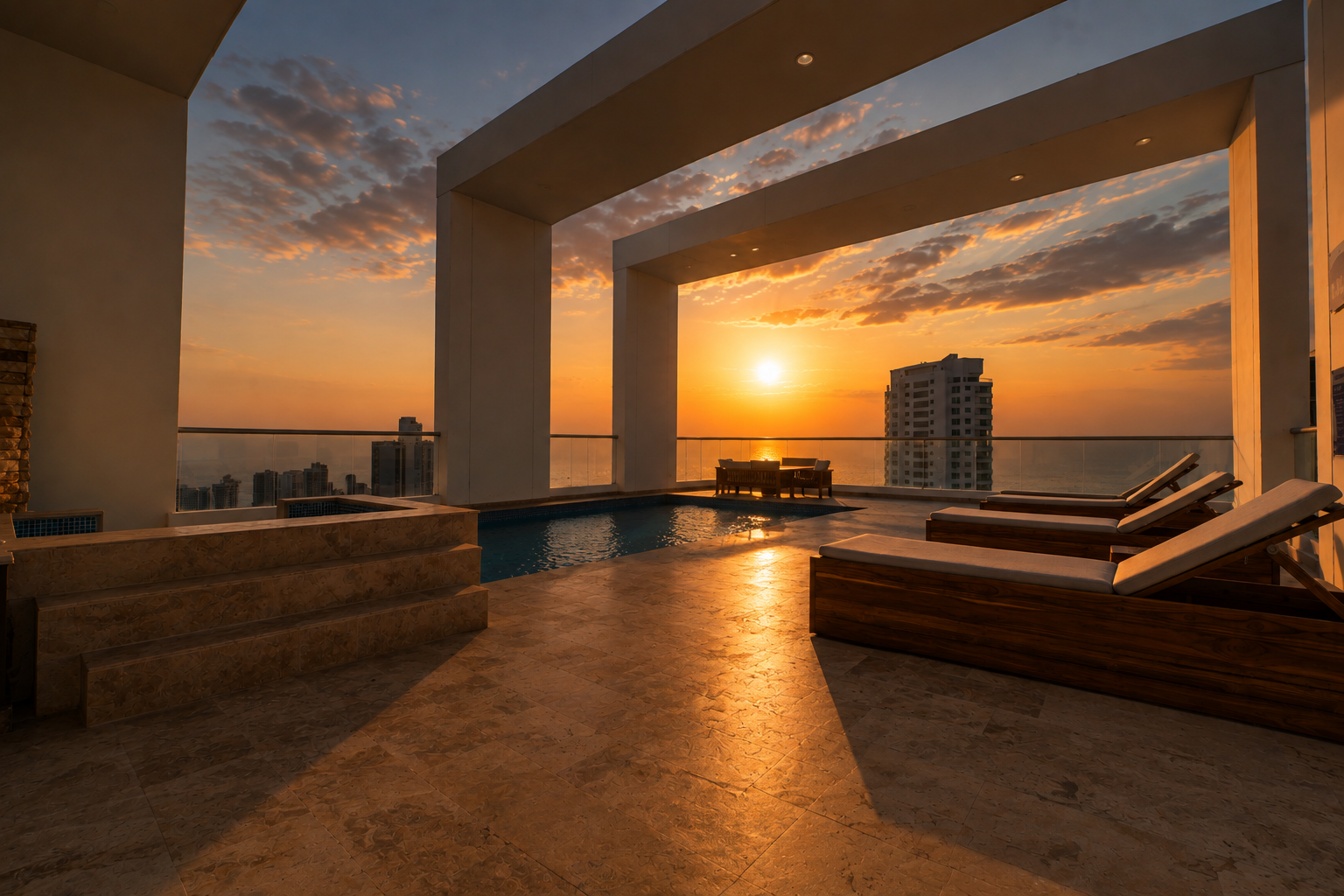 Bocagrande Duplex, 2 Balconies, Rooftop Pool