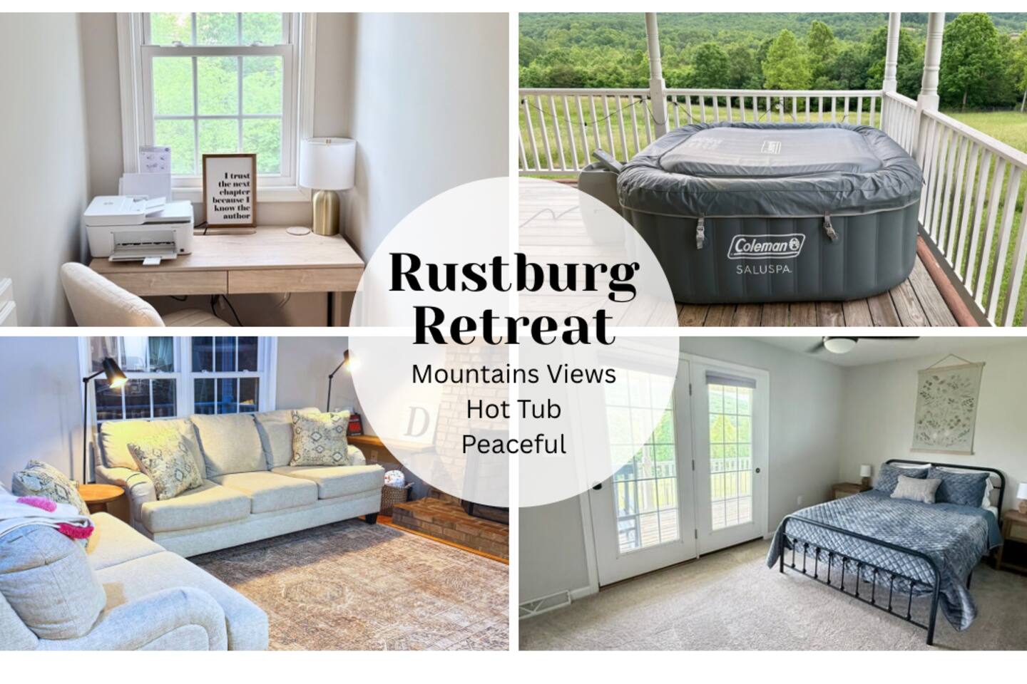 RustburgRetreat-2 kings/pet friendly/hot tub