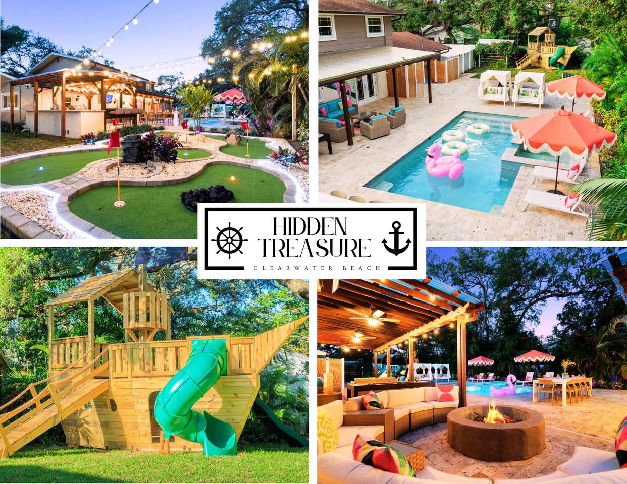 Luxe 9 Beds•Pool•Game Room•Mini Golf•Pirate Ship
