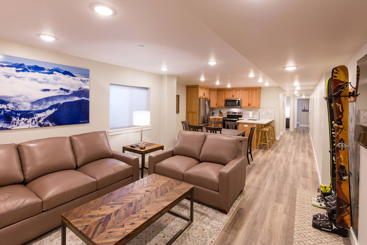 Fantastic ski location!  Brand new unit sleeps 6!