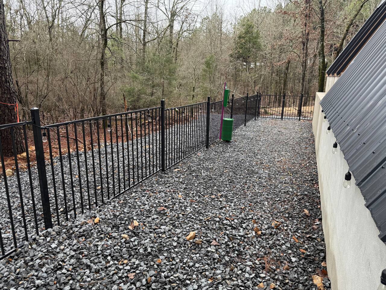 Fenced in pet area