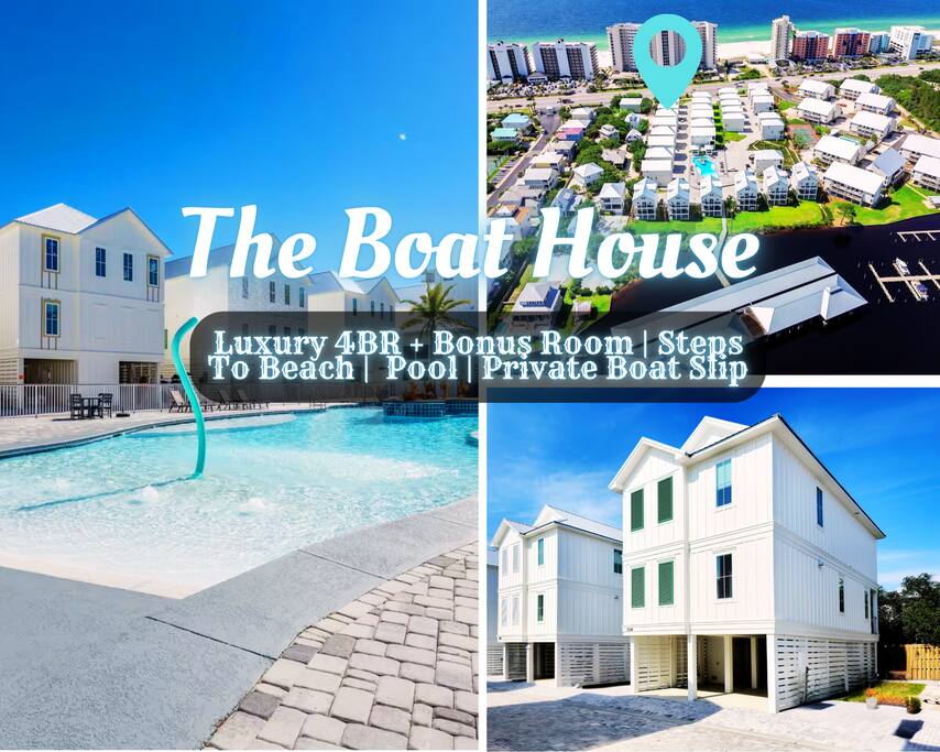 "The Boat House @ The Osprey" | Luxury 4BR*Pool*Steps To Beach*Boat Slip*Gulf Views