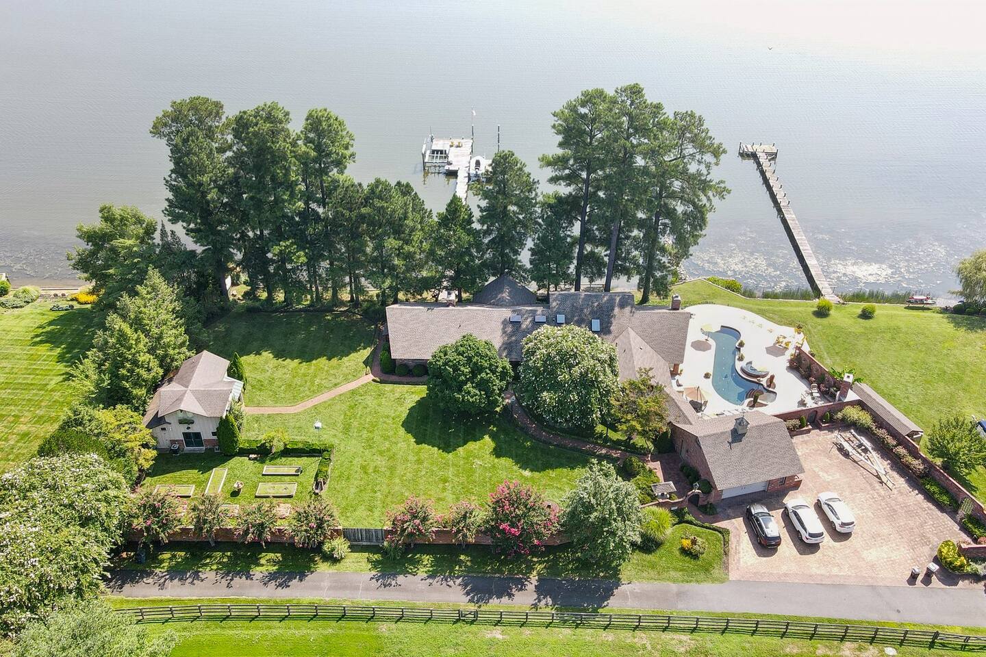 Waterfront Retreat w/ Pool, Dock & Creek Views