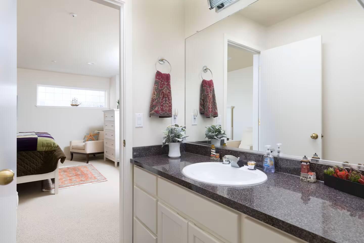 This luxurious king bedroom features an ensuite bathroom, offering ultimate privacy and convenience for your stay.