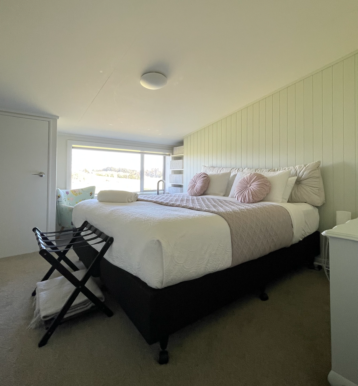 Bedroom 3 Bright, cozy bedroom with plush super king bed and peaceful natural light (can be separated into 2 singles)
