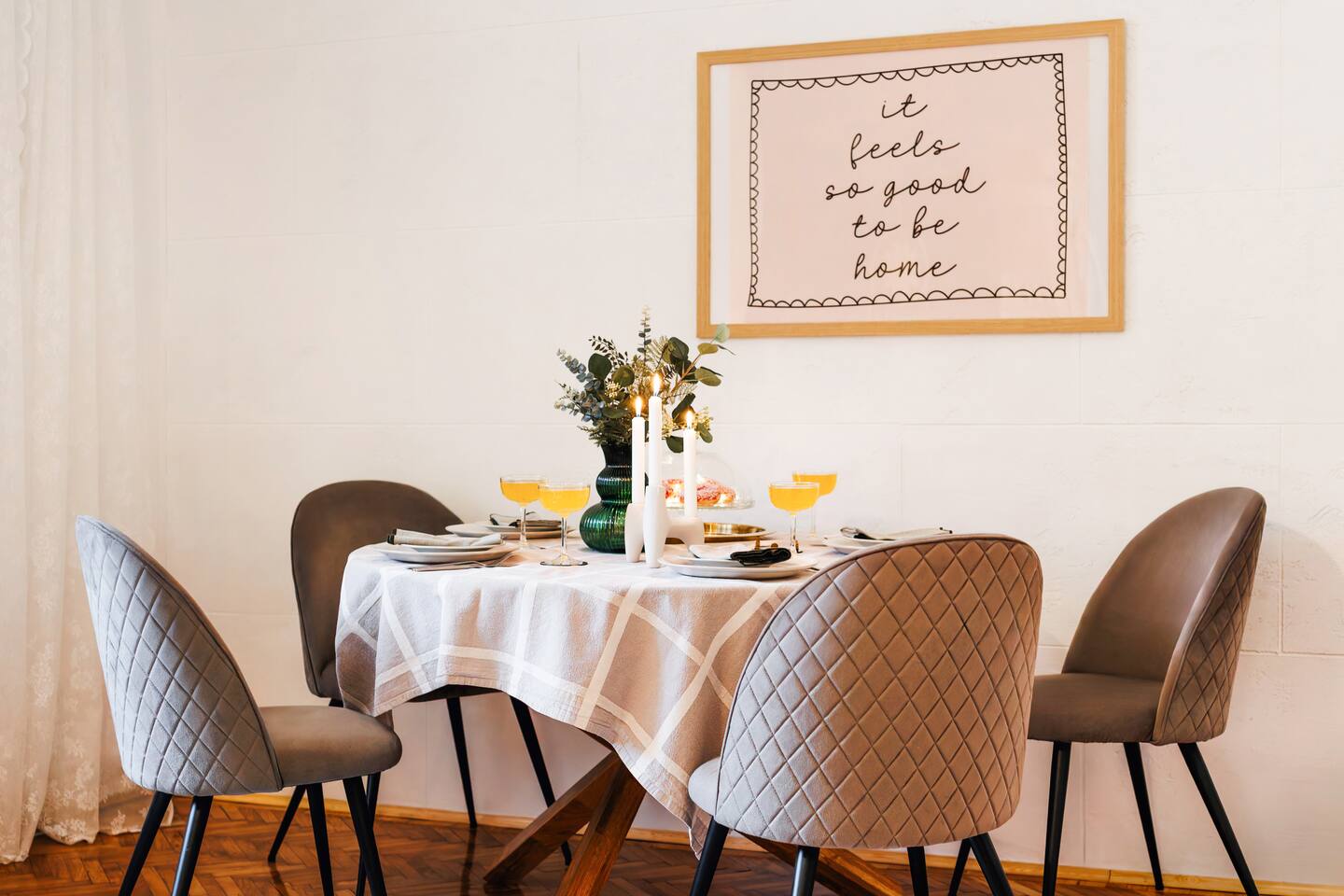 [Dining area] Gather around the table for a delightful meal