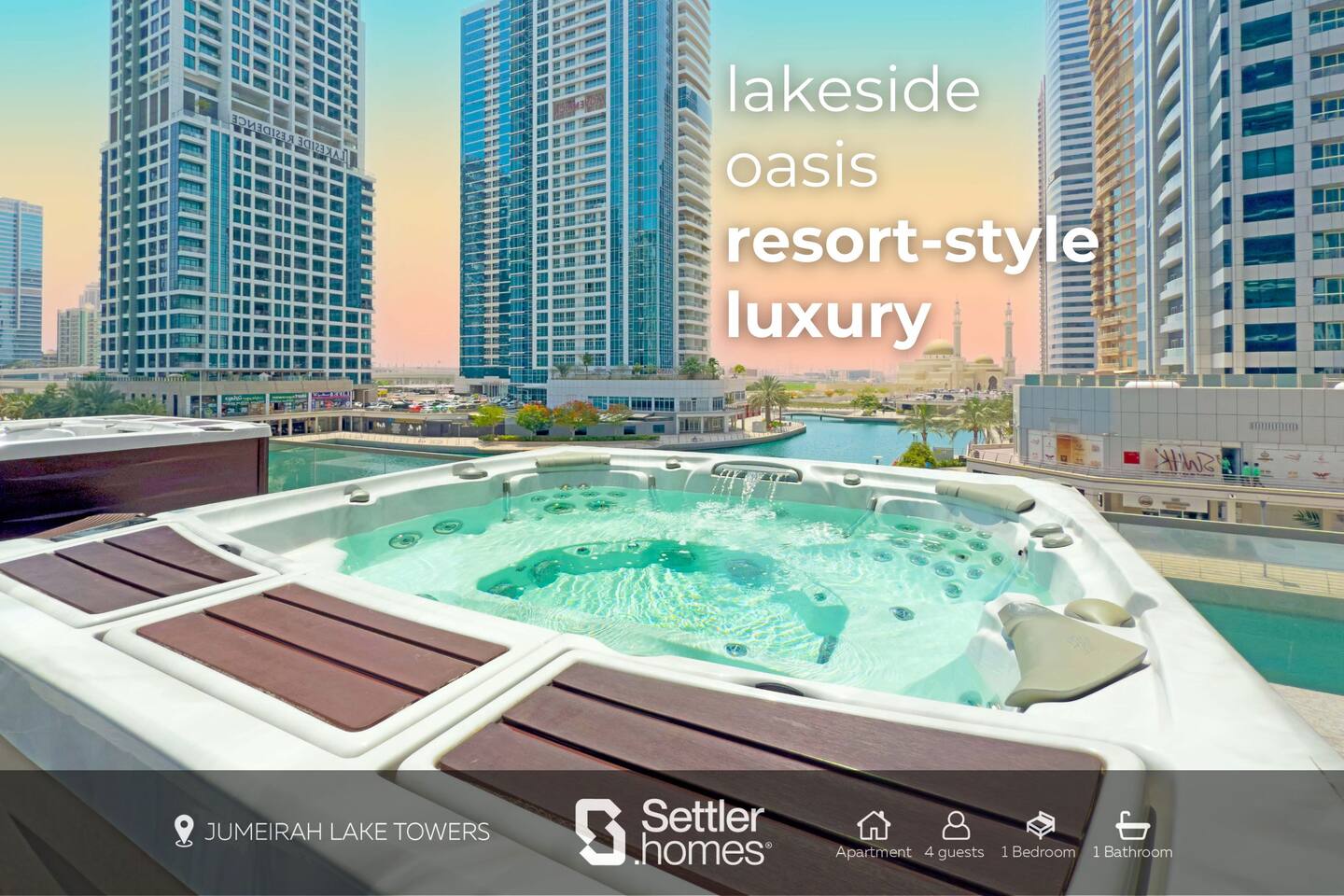 SettlerHomes | Elegant JLT Lakefront | Near Metro