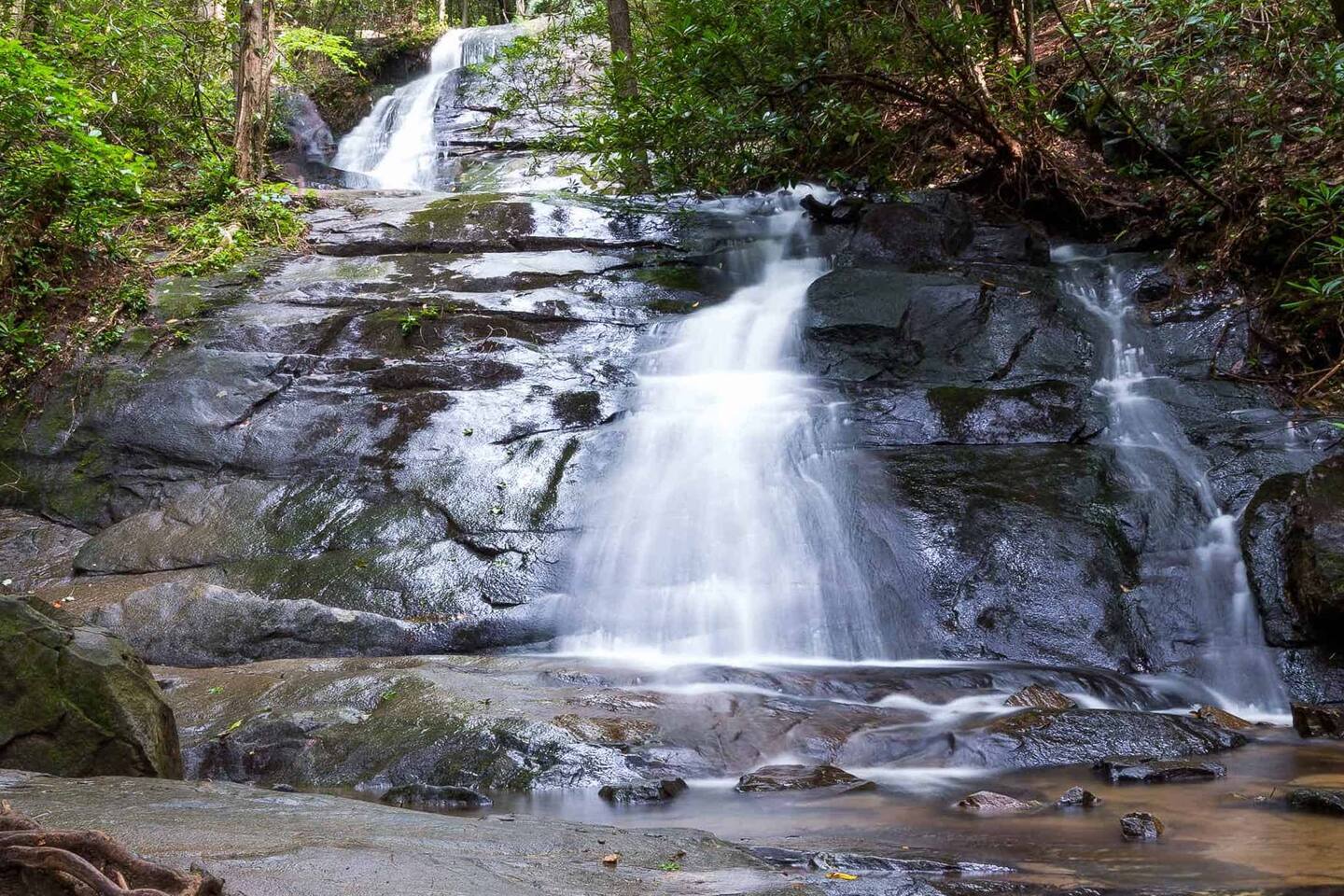 Fall Branch Falls, located in Cherry Log, is one of the more popular waterfalls in the area. The falls are located within 25 minutes of the cabin