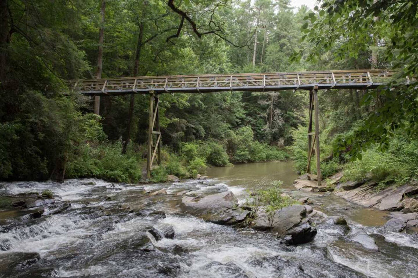 Tumbling Waters Trail is a very popular hike west of Ellijay.
