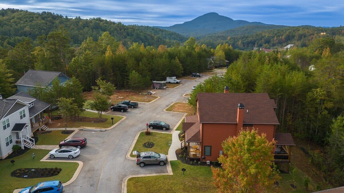Street where the cabin is located