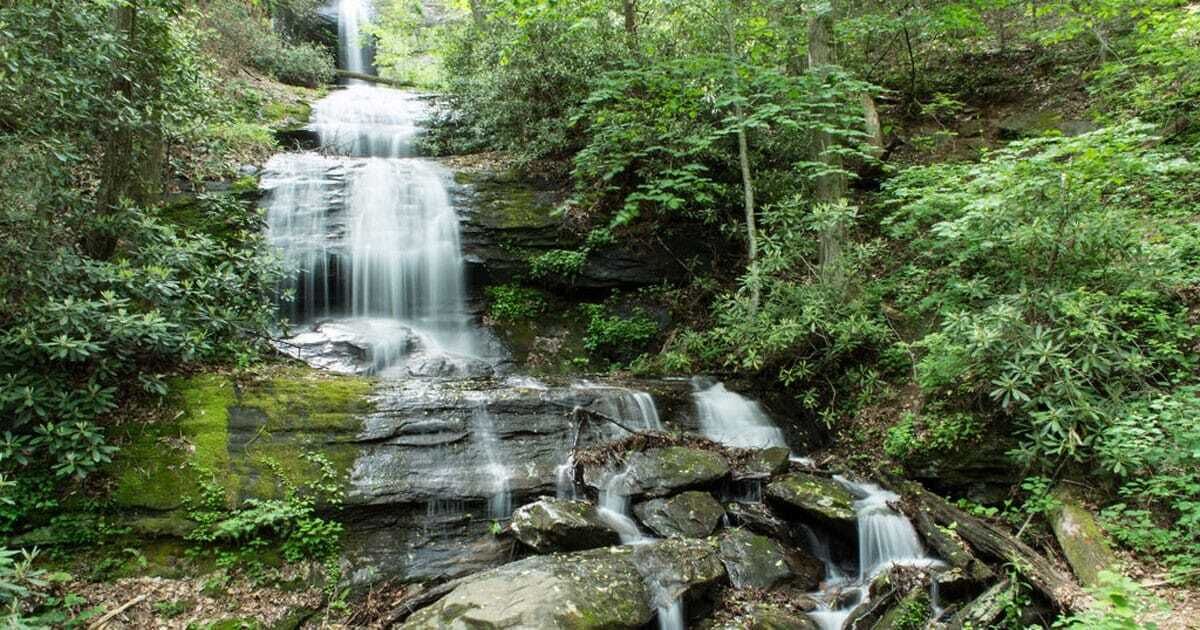 Local waterfall hike near the cabin