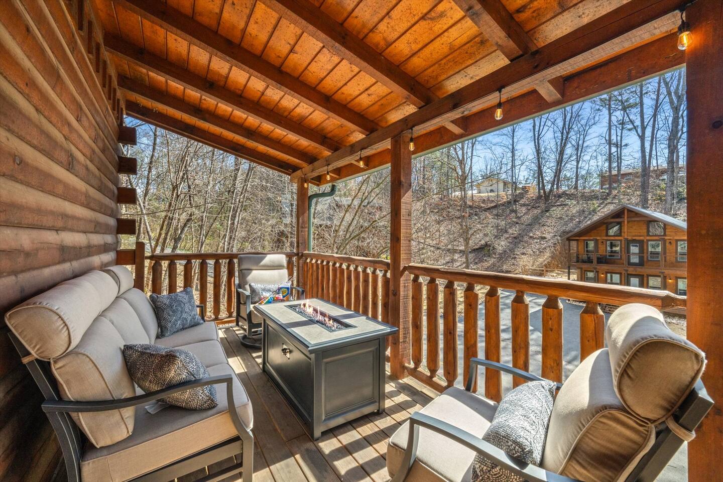 Enjoy s’mores by the fire pit