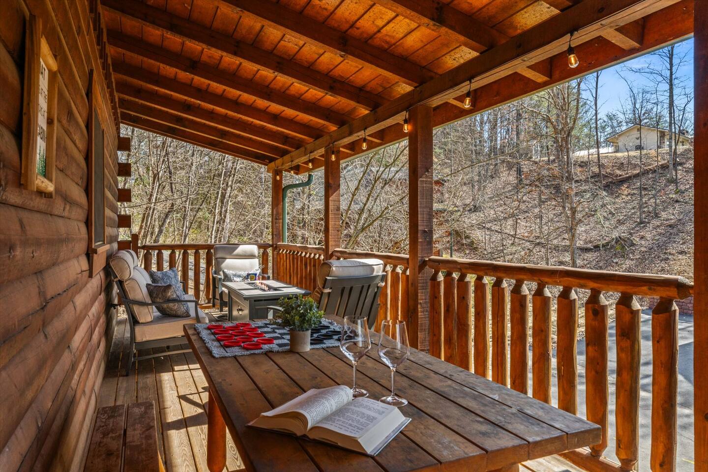 Enjoy a book or a delicious meal on the outdoor table just outside the kitchen