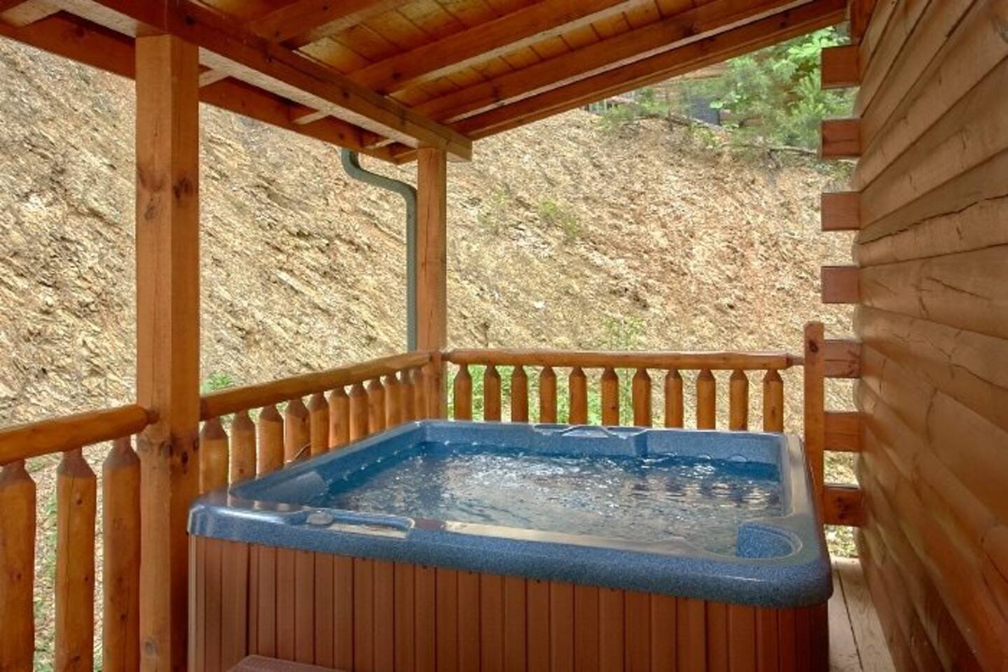 Hot tub on the back deck