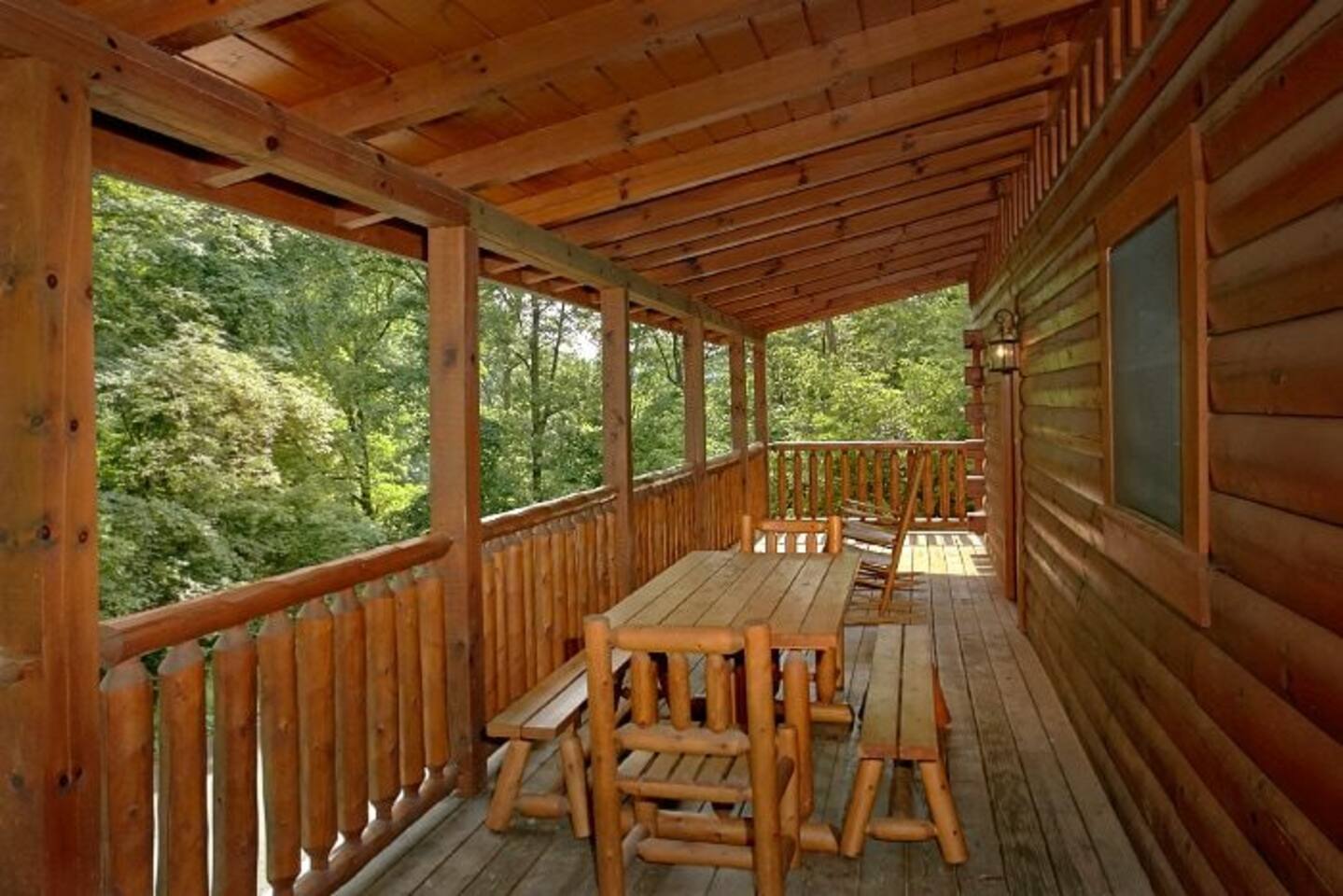 Outdoor picnic table for having dinner outside with loved ones