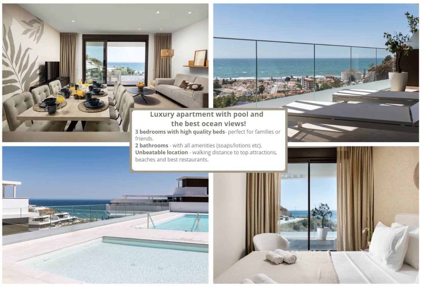 Luxury 3bed-Apartment with Stunning Sea Views