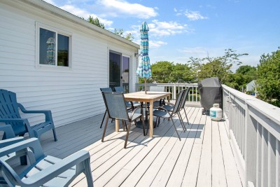 Upstairs Deck with Grill and Table