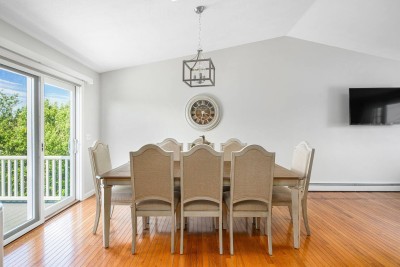 Dining Area off Kitchen leading out to Deck