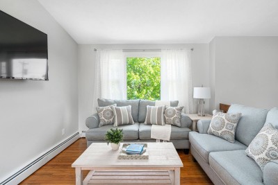 Living Room with Big Screen TV
