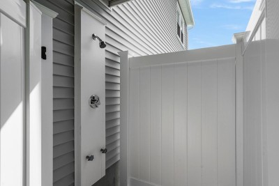 Outdoor Shower for rinsing sand off when returning from beach.
