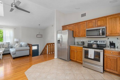 Kitchen open into living room