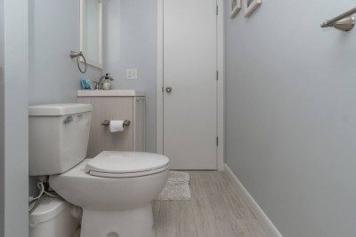 Bathroom #2, middle of house, Shower, Toilet and Vanity