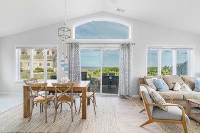 Kitchen Table with spectacular Ocean View! Attached living room.