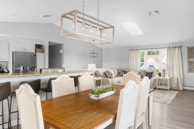 Open Dining, Kitchen into Living Area