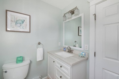 1 Bathroom #1 : First Floor, full bathroom with Shower, Sink, Vanity and toilet.