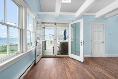 Second Floor Living Room out to Second Story Deck with Spectacular Ocean View