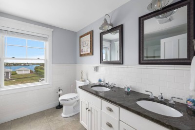 Second Floor: Master Bath with Double vanity, toilet and shower