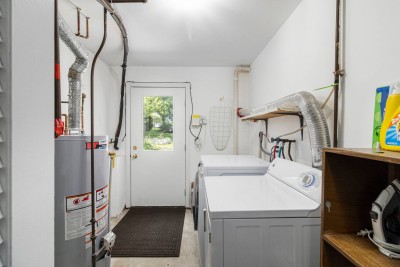 Washing Machine and Dryer with ground level walk out.