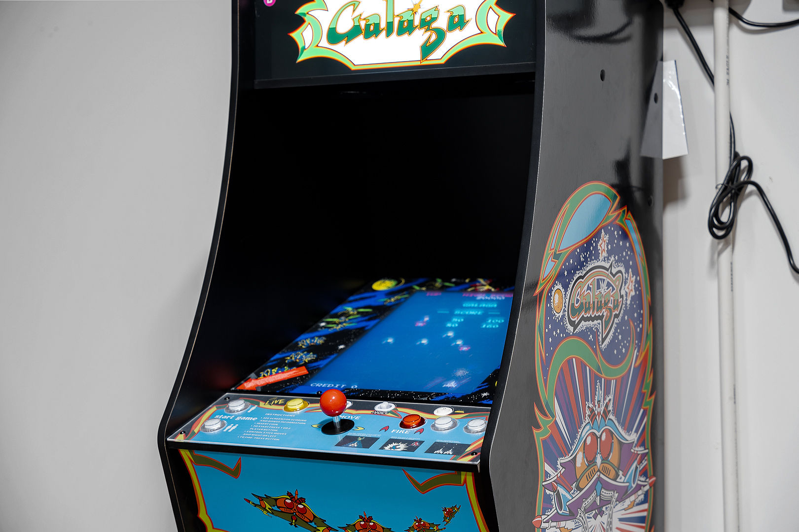 Retro Galaga arcade cabinet for nostalgic in-home entertainment