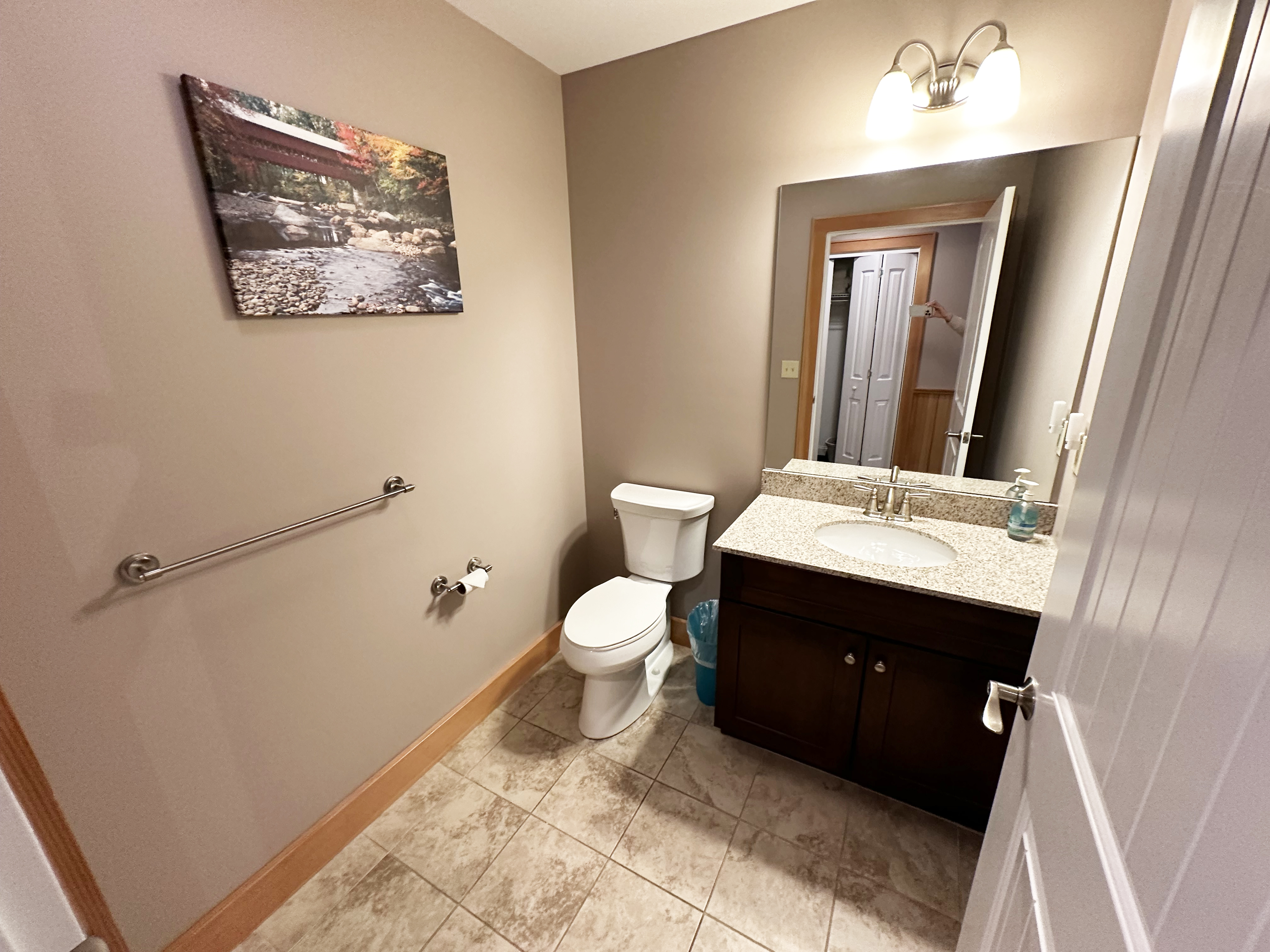 Spacious half bath