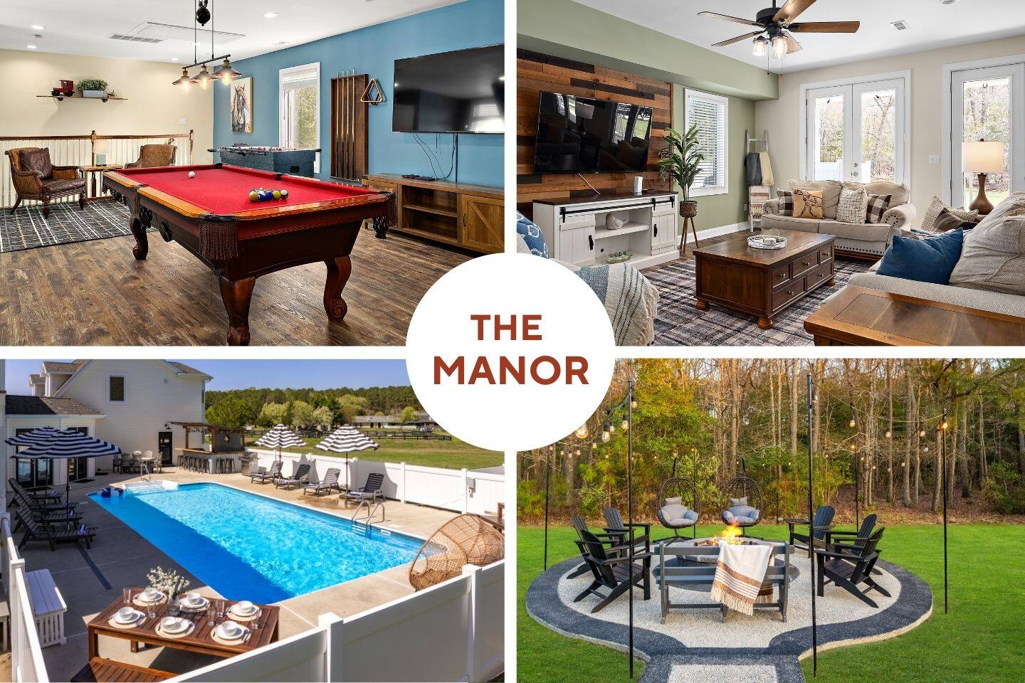 Luxe Farm Retreat! Sleeps17-GameRoom-Gym-FirePit