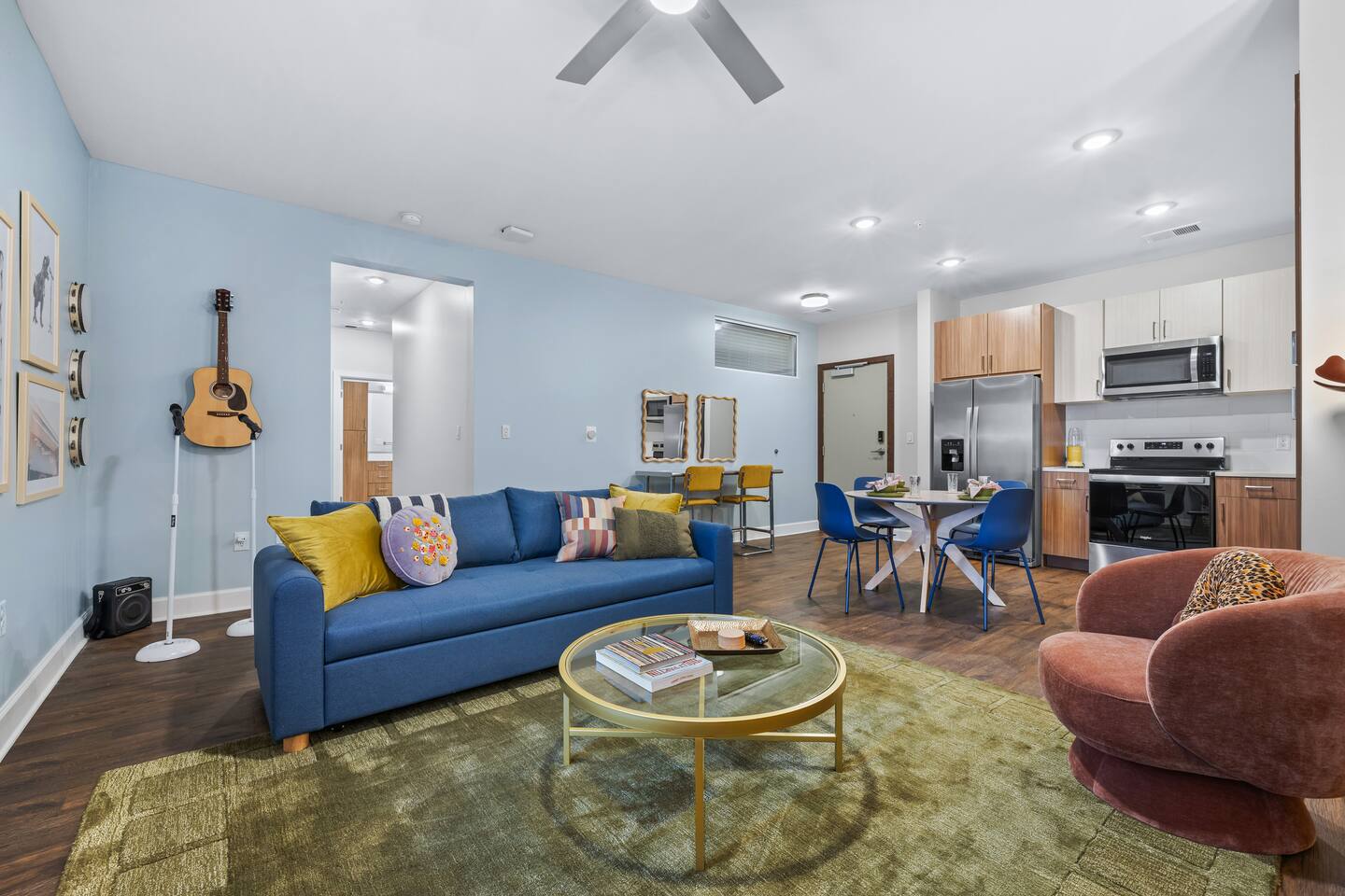 Luxe 2BR w/ Glam Station & Karaoke – Sleeps 8