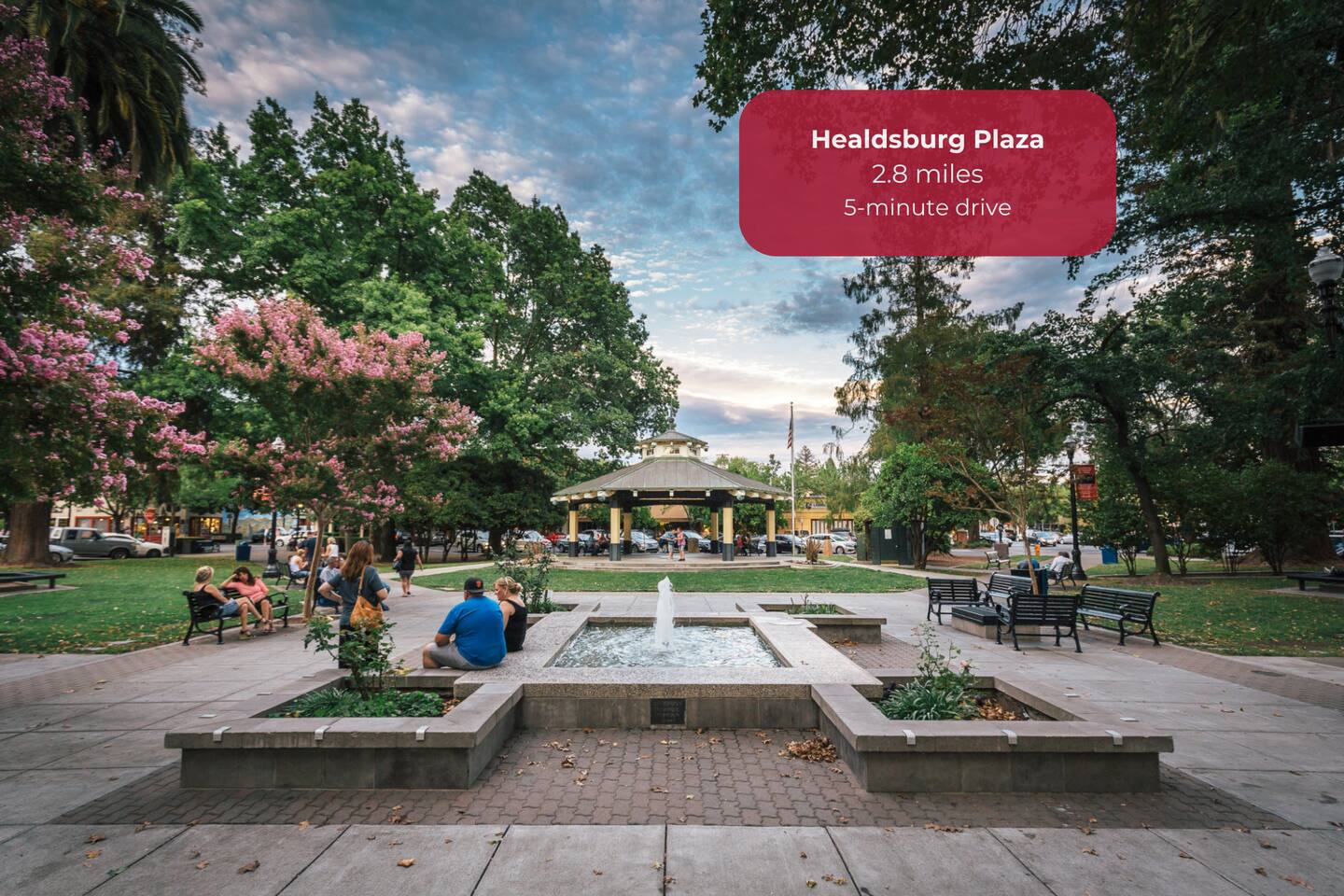 Charming shops, tasting rooms, and local bites in a walkable plaza.