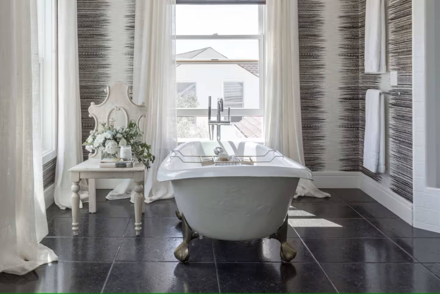 Soak in stillness, surrounded by beauty inside and out.