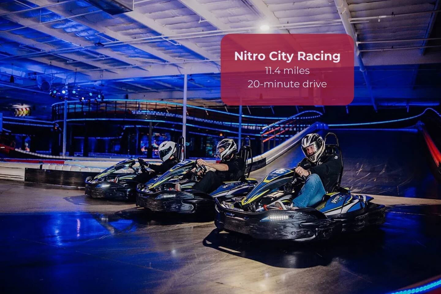 Indoor electric go-karts built for speed and fun—perfect for families and groups.