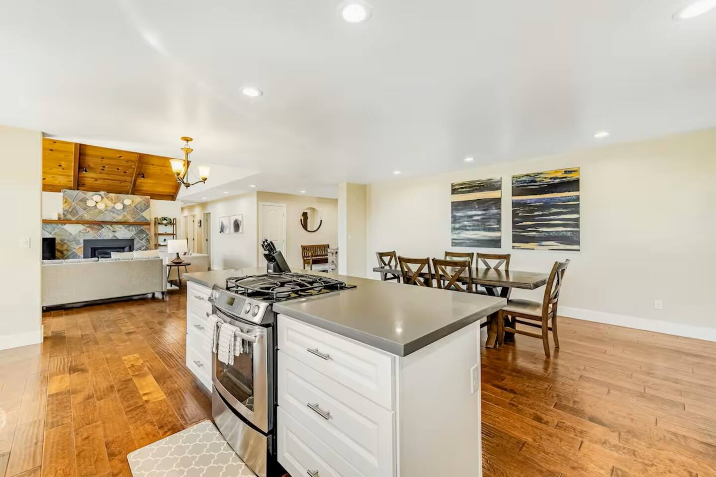 Light-filled and functional—with orchard views just outside.