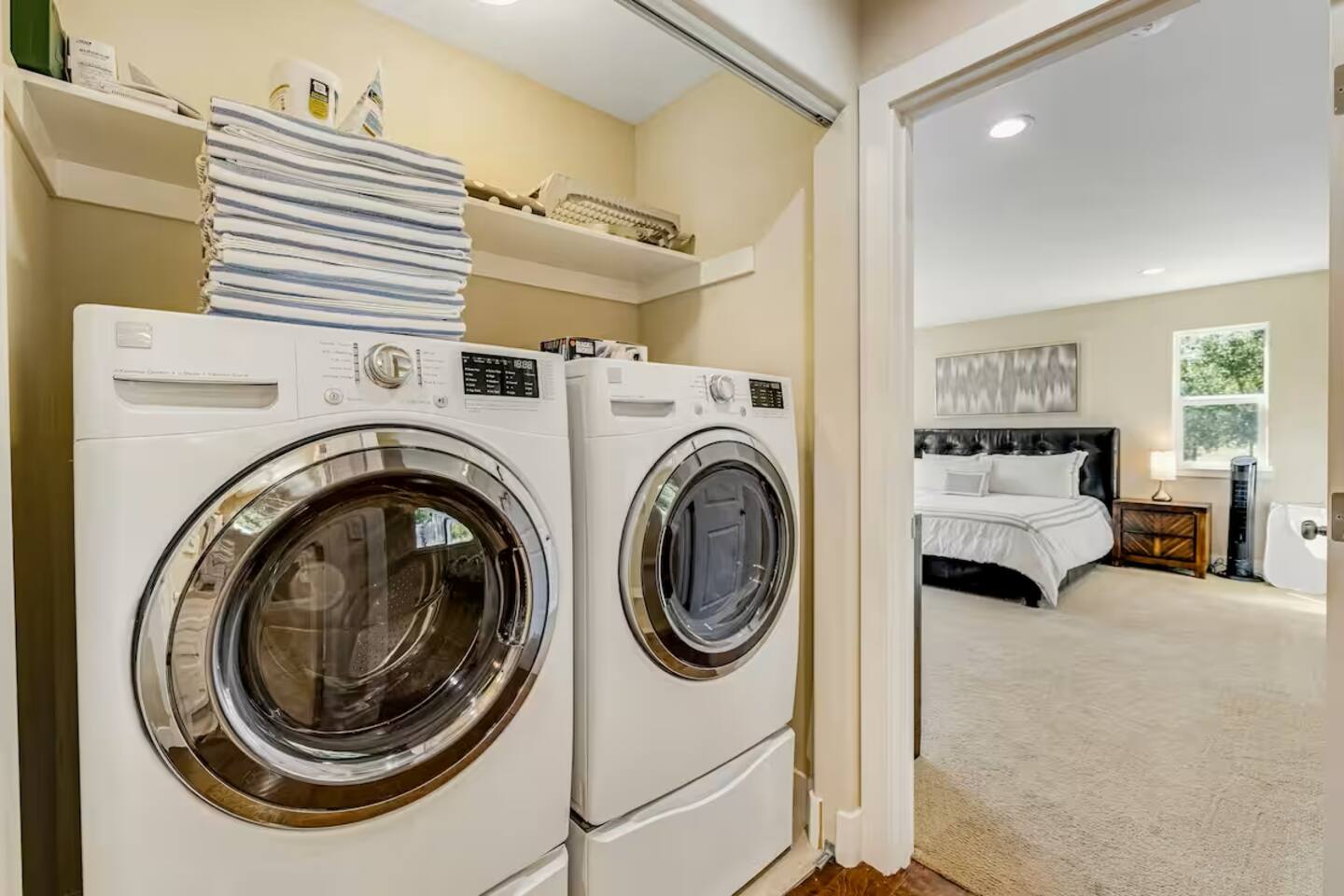 Pack light—washer and dryer make laundry easy.