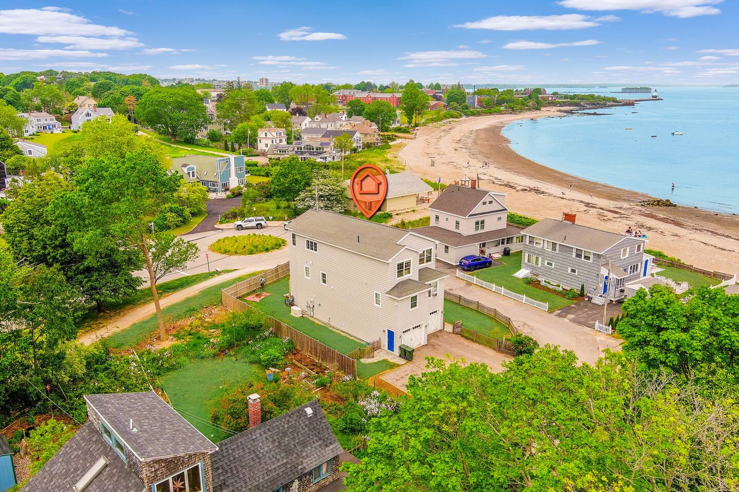 Steps to the Sand | Modern Home on Willard Beach