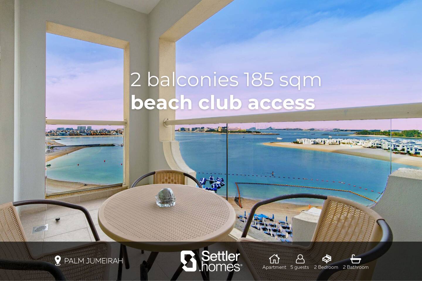 Your Private Beach | Sea View + Crib | Palm 2BR